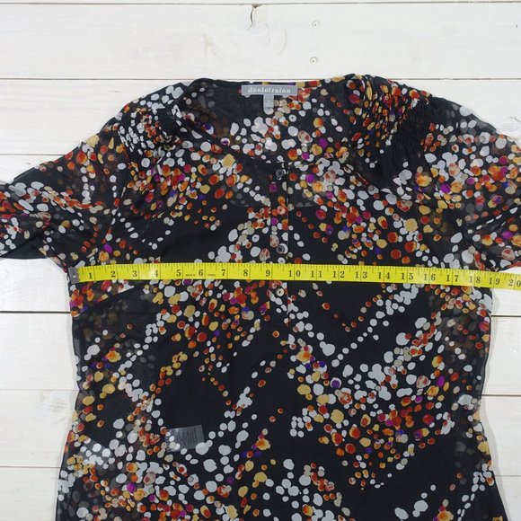 Daniel Rainn Roll Tab Sleeve Blouse Petite - Picture 9 of 11